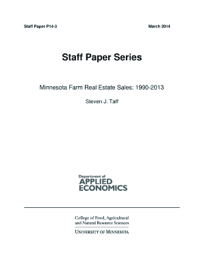 Staff Paper Series - Minnesota Land Economics - University of ...