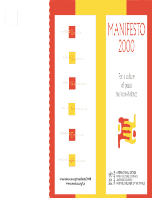 Manifesto 2000 for a Culture of Peace