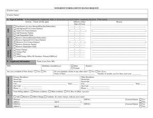 Non-Group Enrollment/Change Request
