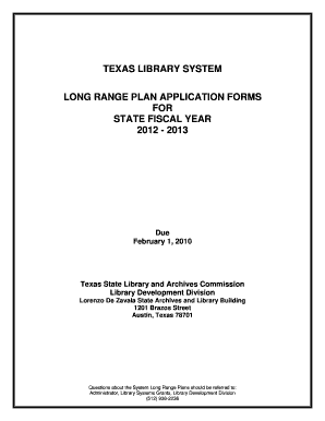 sample long range plans texas libraries form