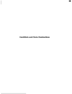 Candidate and Party Nominations Form