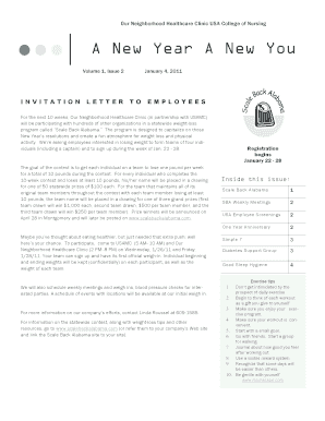 new year invitatin mail to employee form