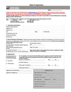 USPS Mailer ID Application