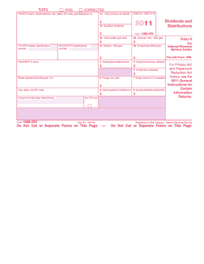 IRS Form 1099-DIV 2011