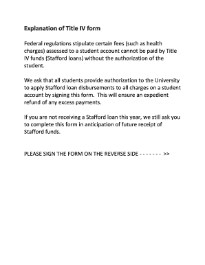 Title IV Authorization Form