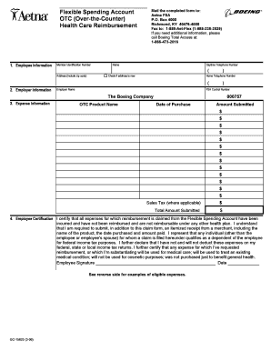 Flexible Spending Account Reimbursement Form