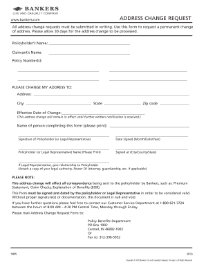 Proof of life form pdf - bankers life continued monthly residence form