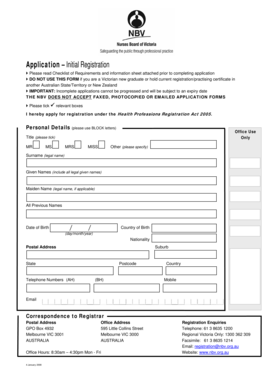 Nursing Registration Application