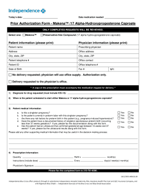 Makena Prior Authorization Form