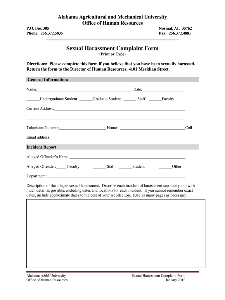 Harassment Complaint Form Fill Online Printable Free Nude Porn Photos