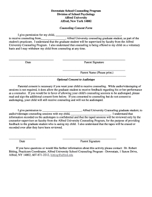 counseling consent form