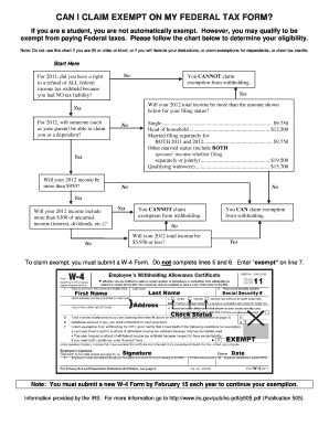 Federal Tax Exemption Form