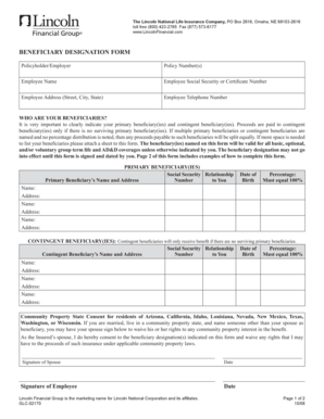 Beneficiary Designation Form