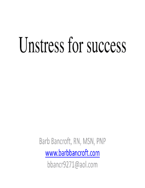 Unstress for success - Altru Health System - altru