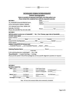 Pathology Consultation Request Form