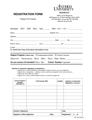 Midwest Registration Form