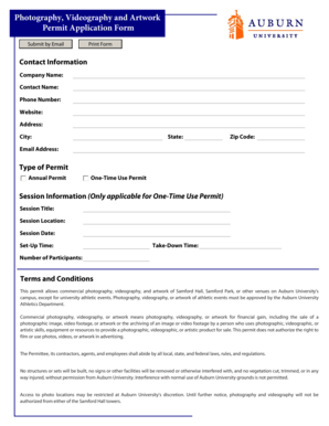 Permit Application Form - Auburn University - auburn