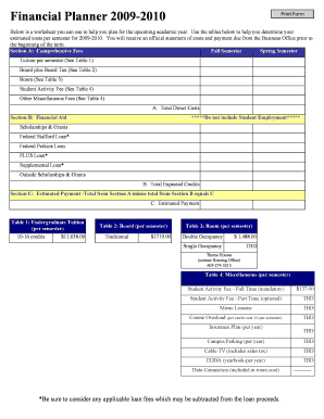 Financial Planner 2009-2010