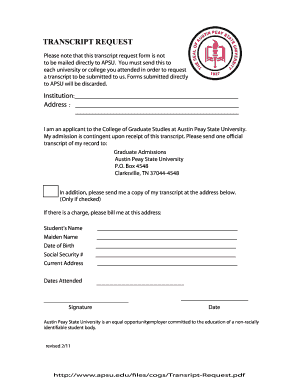 Transcript Request Form