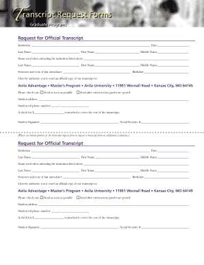 Transcript Request Form