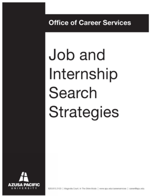 Job or Internship Search Checklist
