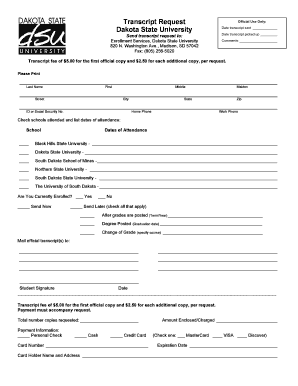 Transcript Request Form