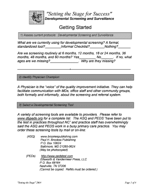 Developmental Screening and Surveillance Guide