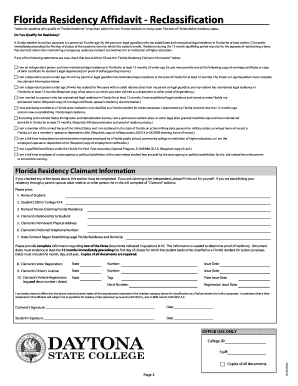 Reclassification Affidavit - daytonastate