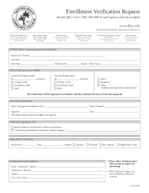 Enrollment Verification Request