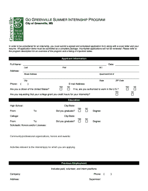 Go greenville summer internship program - Delta State University - deltastate