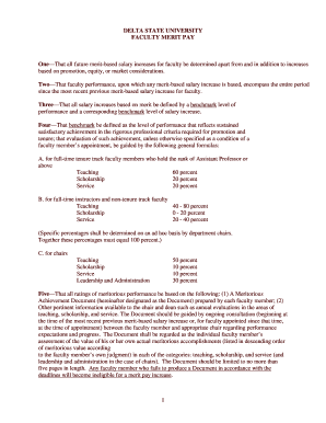 Salary increase form template - DELTA STATE UNIVERSITY FACULTY MERIT PAY One That all ... - deltastate