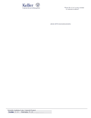 DeVry University Transcript Request Form