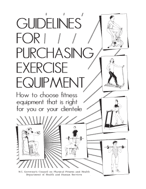 guidelines for purchasing exercise equipment form