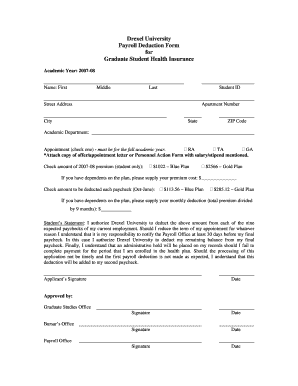 drexel payroll deduction form