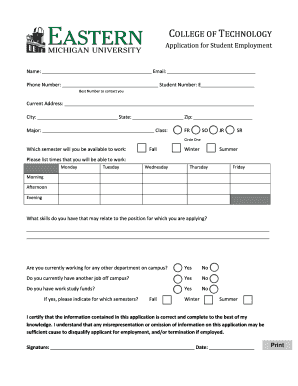 job application letter for any
