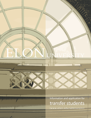 Elon University Transfer Application