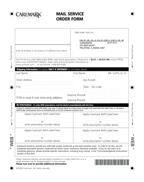 Caremark Mail Service Order Form