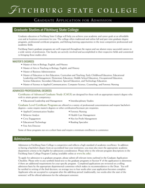 Graduate Application for Admission