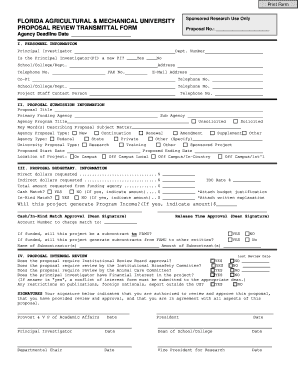 Proposal Transmittal Form (.pdf) - Famu - famu