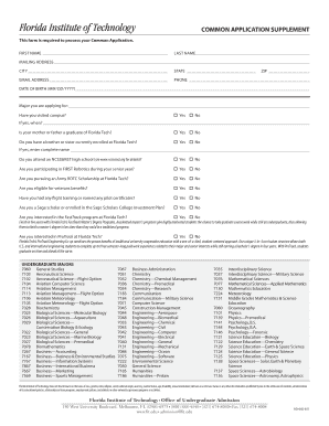 Common Application Supplement