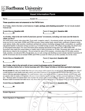 Asset Information Form
