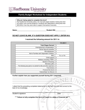 $15,000yr and married students or students with dependents making less than - fontbonne