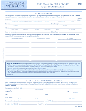 Midyear Report Form