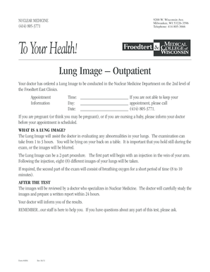 Lung Image Appointment Form