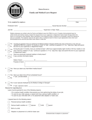 Family and Medical Leave Request Form