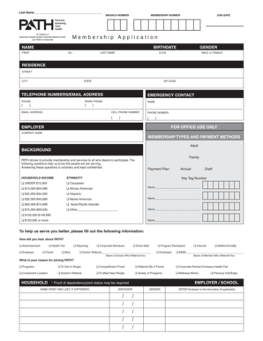 PATH Membership Application
