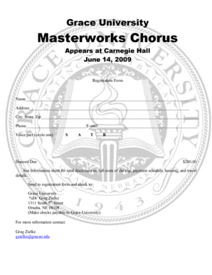 Sample training cost breakdown - Masterworks Chorus - Grace University - graceuniversity