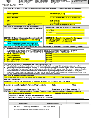 HIPAA Medical Information Release Form