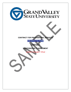 Contract for Professional Services (Architect Form)