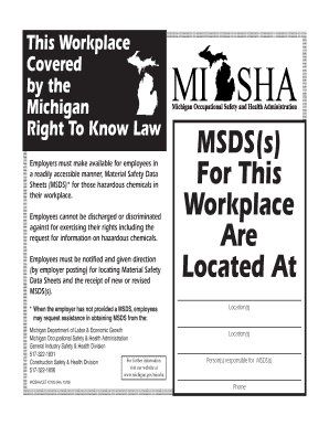 Pdf poster template - miosha cet 2105 fillable